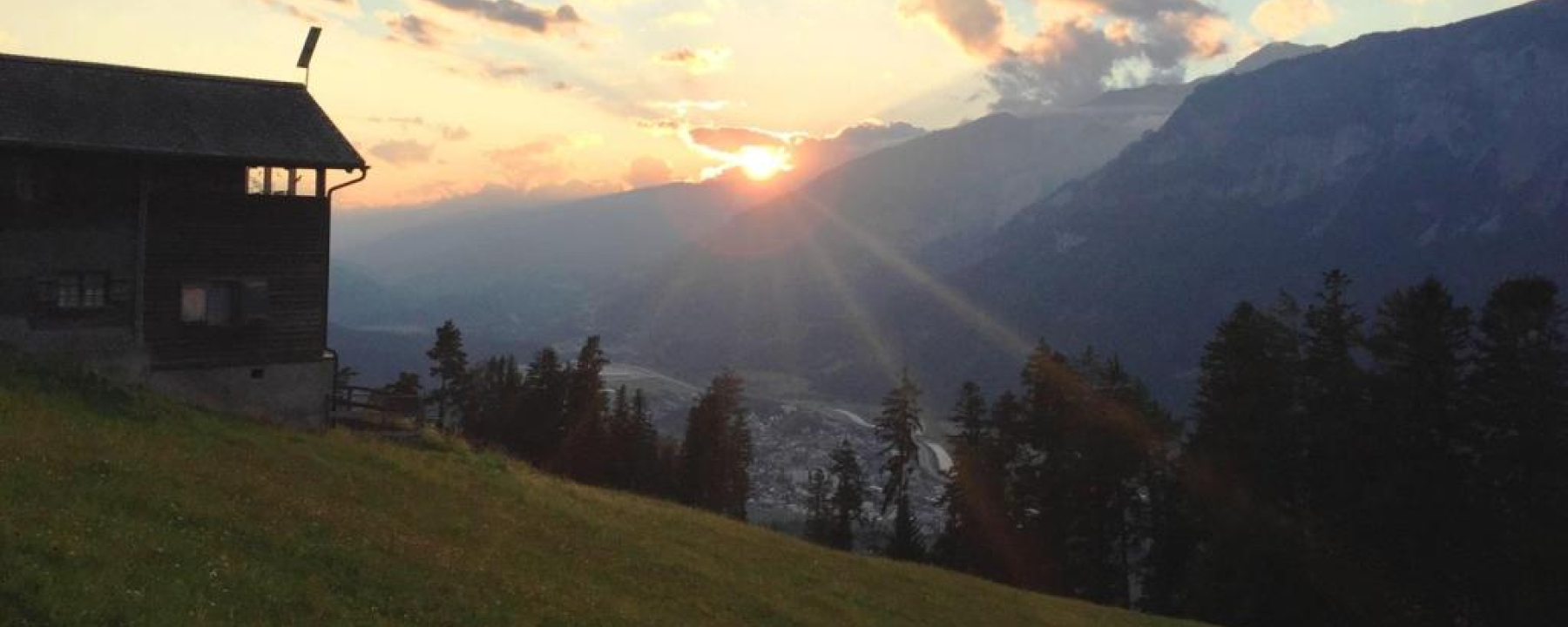 Aussicht von Schönegg bei Sonnenuntergang