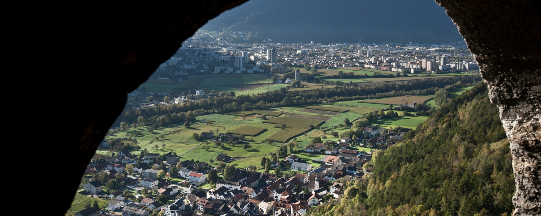 Ausblick von der Burg Lichtenstein auf Haldenstein