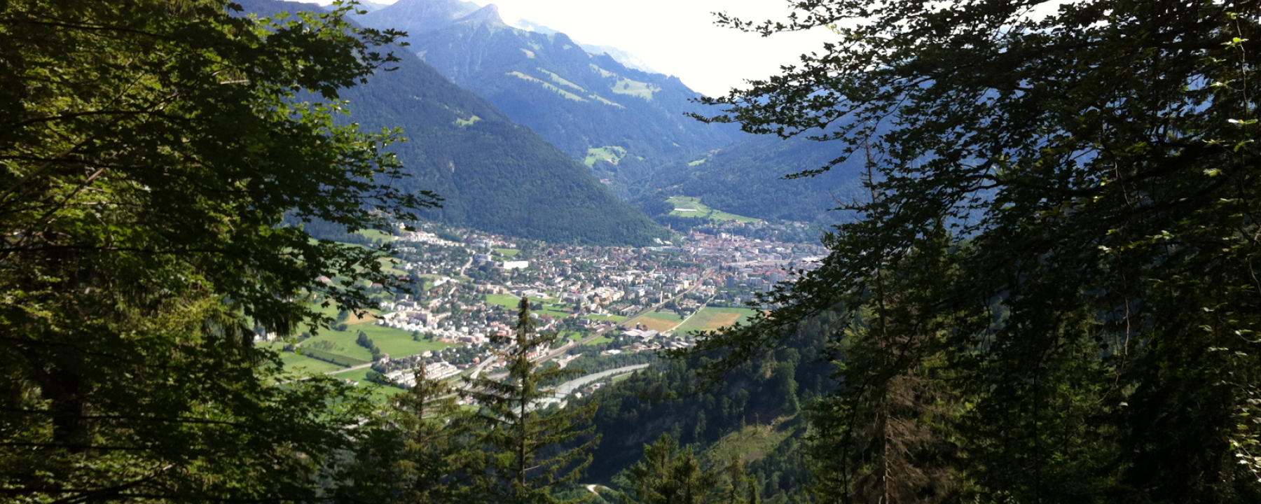 Ausblick vom Herrentobel auf Chur