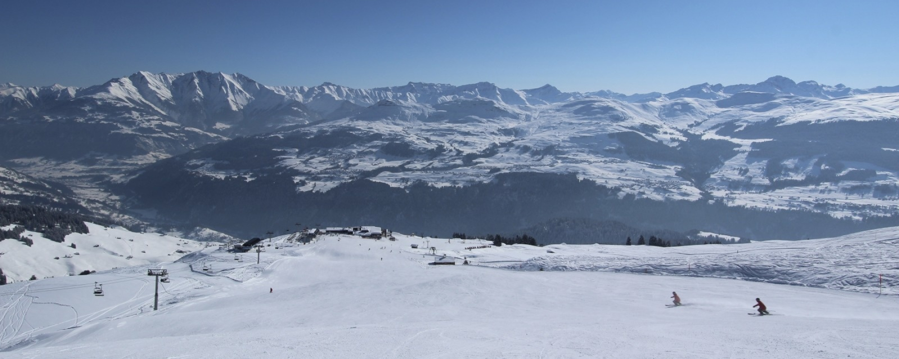Skigebiet Brigels mit Aussicht