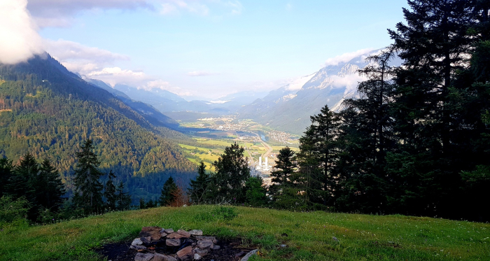 Ausblick vom Mittenberg ins Churer Rheintal