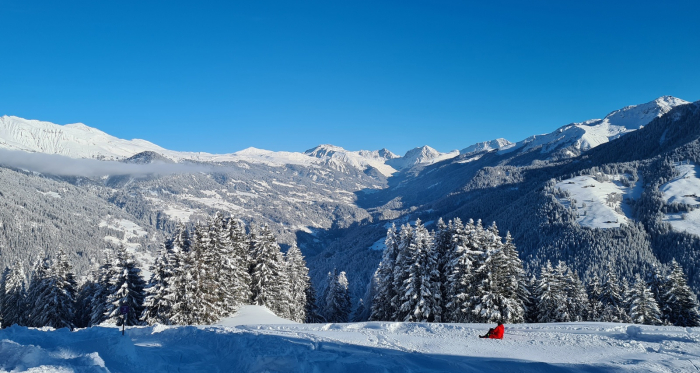 Schlittelweg Brambrüesch mit Aussicht