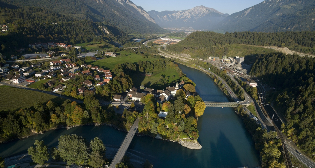 Zusammenfluss des Rheins Zusammenfluss des Rheins