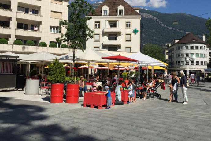 Merz Gartencafé Bahnhofstrasse Chur