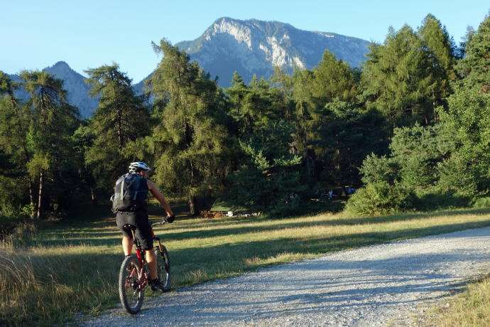Abzweigung auf den Trail Richtung Reichenau