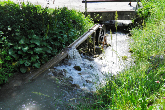 Wasserrad bei Langwies/Unter Wis