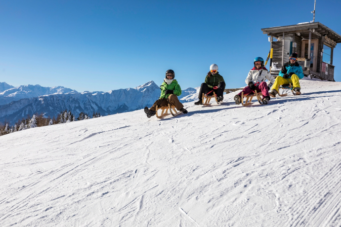 Toboggan run Mutta - south slope - Feldis