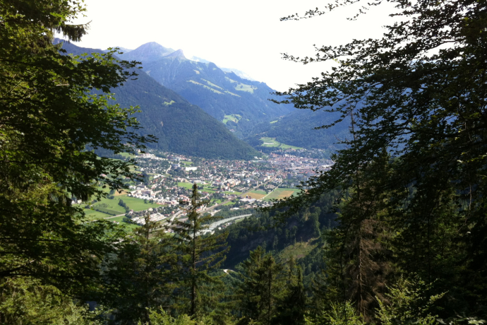 Ausblick vom Herrentobel auf Chur