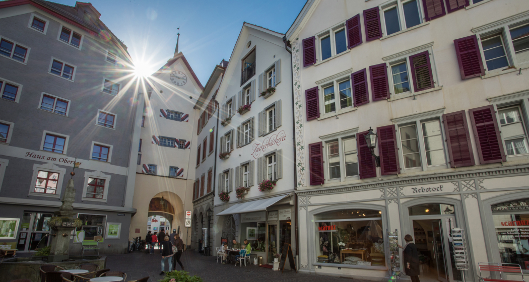 Altstadt Chur mit Obertor und Ochsenplatz