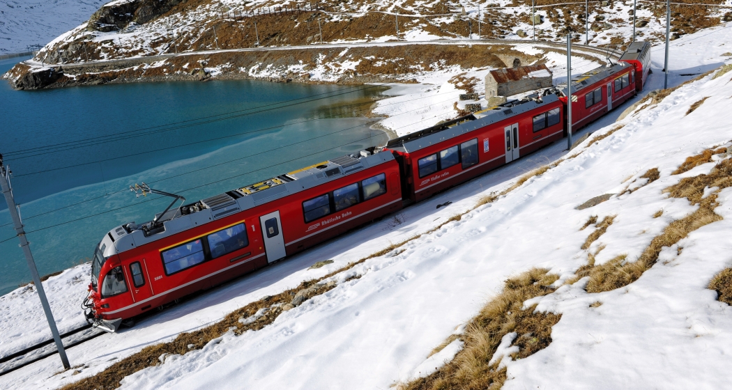 RhB im Engadin, Winter