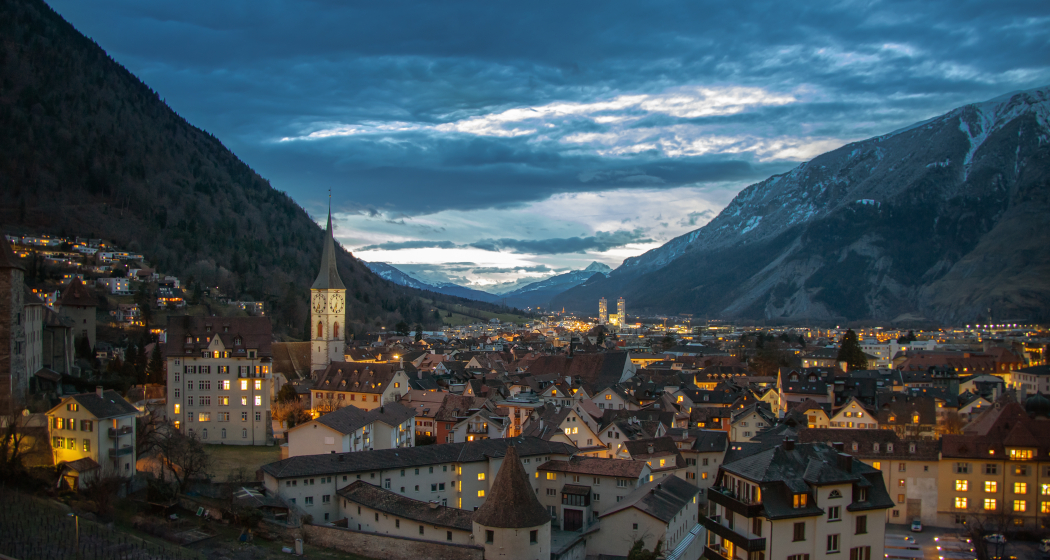 Abendstimmung über Chur