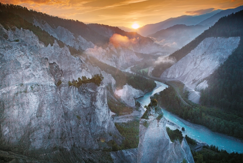 Rheinschlucht bei Chur, Graubünden