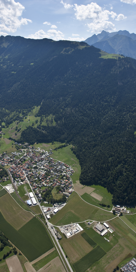 Rhäzüns im Churer Rheintal