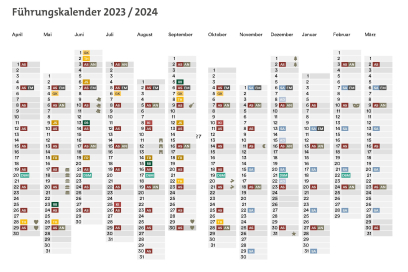 Kalender Führungen Chur Tourismus 2023 Kalenderansicht Führungen 2023