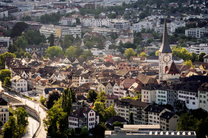 Ausschnittder Altstadt mit der Martinskirche