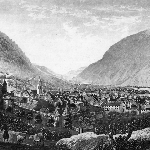 Chur Zeichnung historisch