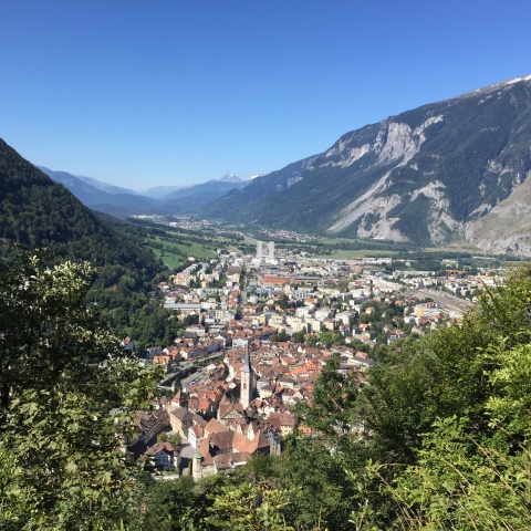 Panorama Alpenstadt Chur, Graubünden