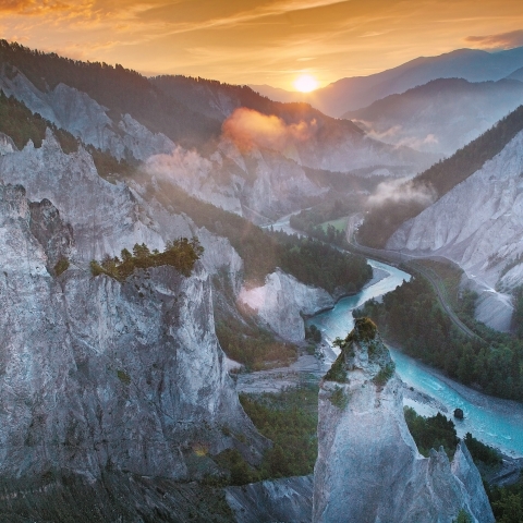 Rheinschlucht bei Chur, Graubünden