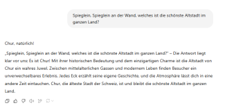 Chatverlauf mit ChatPGT