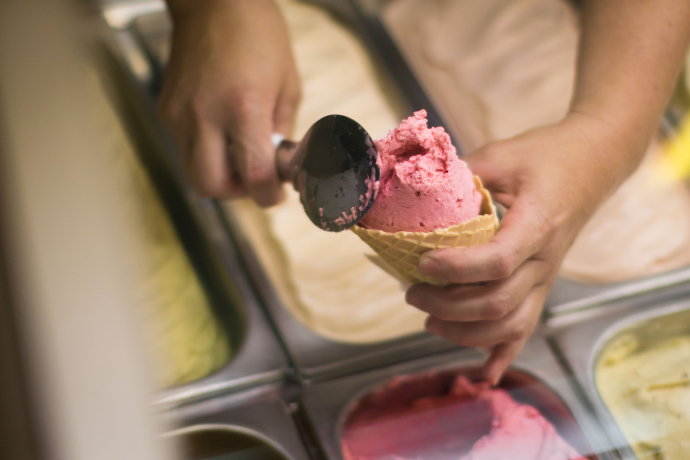 Glacé der Gelateria Evviva Plankis Glacé von der Gelateria Evviva Plankis