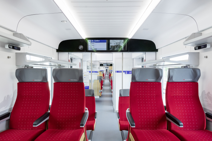 Zuginterieur Schweizerische Südostbahn