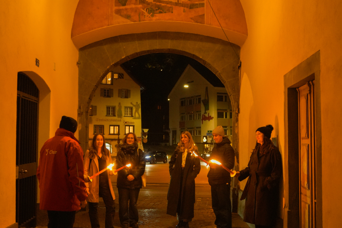 Silvesterführung mit Fakeln durch die Gassen der Churer Altstadt