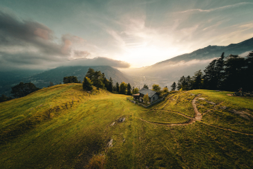 Aussicht vom Mittenberg auf Chur